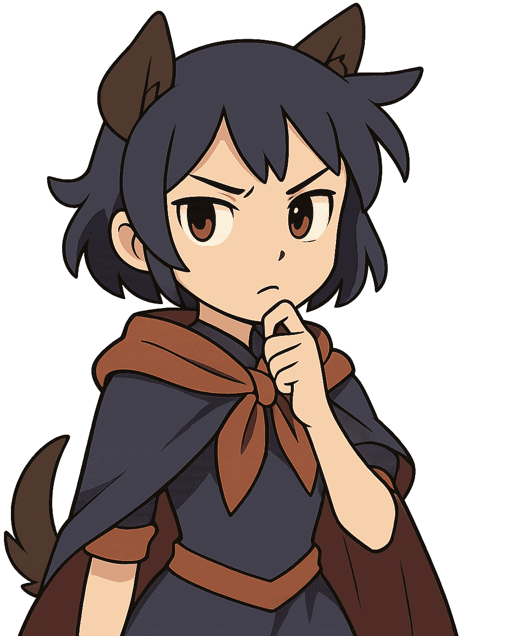 Cute anime mascot character